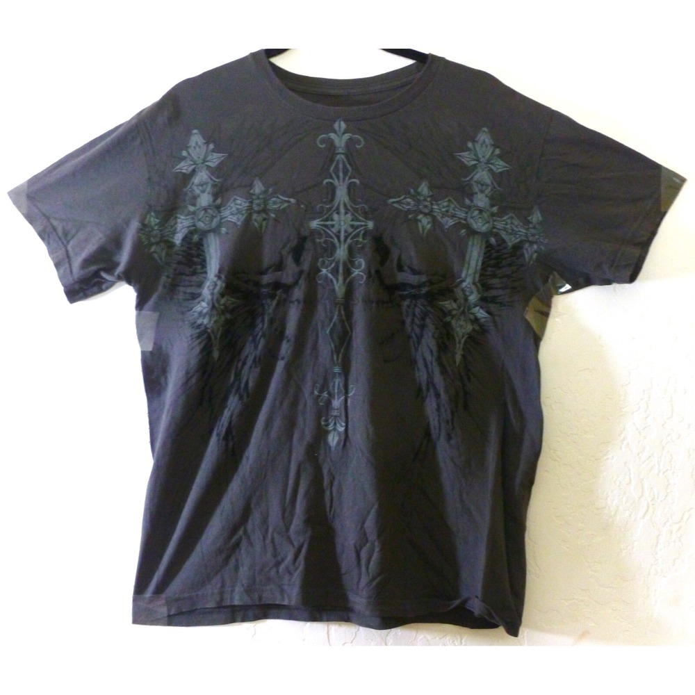Vintage Y2K Official Sinister Brand Cross T-Shirt Size Medium ~ New Read Listing